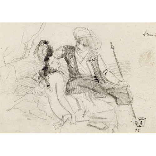 ALBERT ANKER : Orientalische Szene mit Sultan und Odaliske (DOBIASCHOFSKY AUKTIONEN AG)