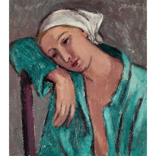 JEANNE) JANEB� (EIGTL. BARRAUD-PELLET : Sitzende junge B�uerin (DOBIASCHOFSKY AUKTIONEN AG)
