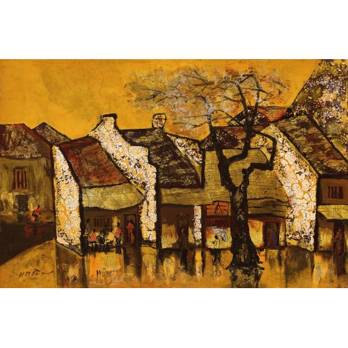 L� THANH NH�N : 'Pho Hang Muoi - Rue du Sel. La Pluie' (DOBIASCHOFSKY AUKTIONEN AG)