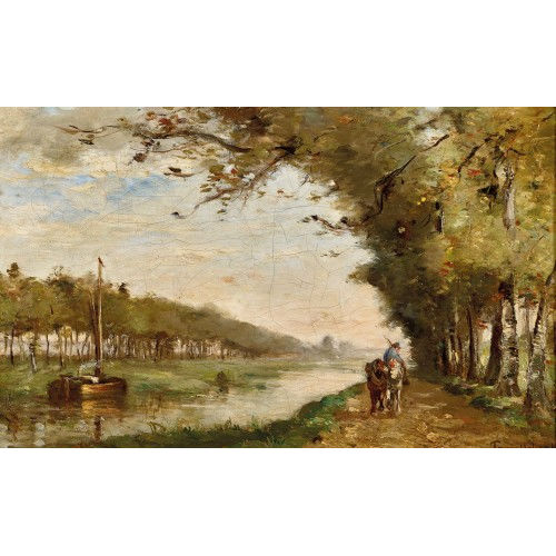 19. JH. FRANKREICH : Au bord de la rivi�re (DOBIASCHOFSKY AUKTIONEN AG)