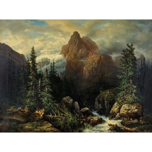 19. JH. SCHWEIZ : Das Wellhorn von der Rosenlaui aus (DOBIASCHOFSKY AUKTIONEN AG)