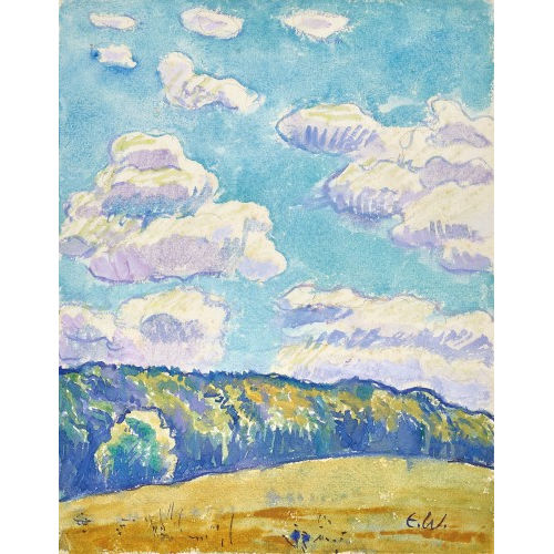 ERNST W�RTENBERGER : Waldsaum unter Wolkenhimmel (DOBIASCHOFSKY AUKTIONEN AG)