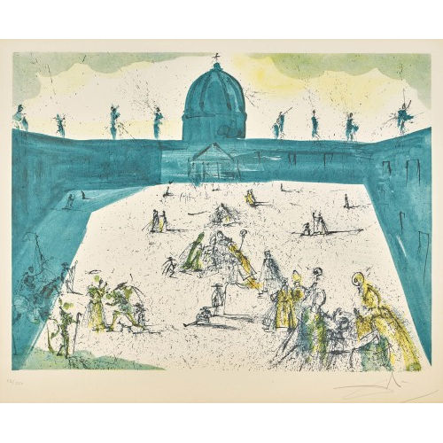SALVADOR DAL� : 'Place St-Pierre' (DOBIASCHOFSKY AUKTIONEN AG)