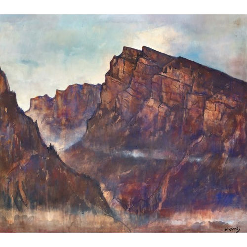 WALTER KREBS : Felsige Berglandschaft (DOBIASCHOFSKY AUKTIONEN AG)