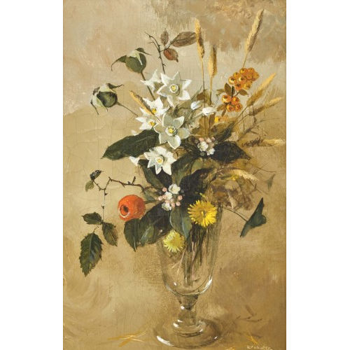 REN�E YOLANDA HAUSER : 'Bouquet aux narcisses' (DOBIASCHOFSKY AUKTIONEN AG)