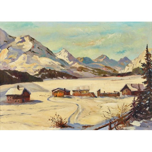 B. DUVAL : Silvaplanersee im Winter (DOBIASCHOFSKY AUKTIONEN AG)
