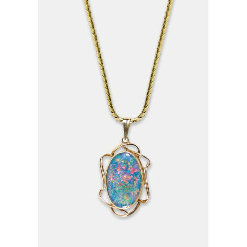 OPAL-ANH�NGER MIT KETTE : (DOBIASCHOFSKY AUKTIONEN AG)