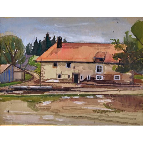 ALBERT SCHNYDER : 'Ferme brune (Les Enfers)' (DOBIASCHOFSKY AUKTIONEN AG)