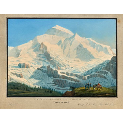 JOHANN HEINRICH SCHILBACH : 'Vue de la Joungfrau sur la Wengeren-Alp' (DOBIASCHOFSKY AUKTIONEN AG)