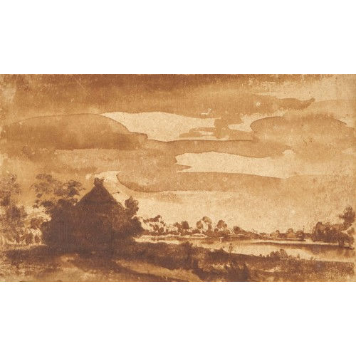 JAN DE BISSCHOP : Flusslandschaft mit Haus und B�umen (DOBIASCHOFSKY AUKTIONEN AG)