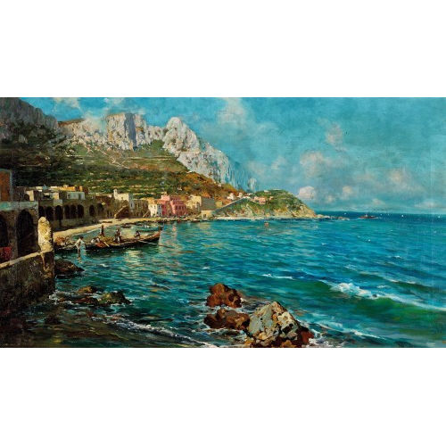 GIUSEPPE GIARDIELLO : Am Strand von Capri (DOBIASCHOFSKY AUKTIONEN AG)