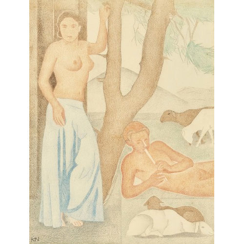 CASPAR NIEHAUS : Liebespaar (DOBIASCHOFSKY AUKTIONEN AG)