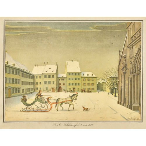 NIKLAUS STOECKLIN : 'Basler Schlittenfahrt um 1900' (DOBIASCHOFSKY AUKTIONEN AG)