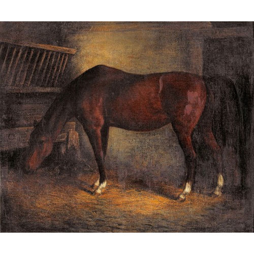 JACQUES-LAURENT AGASSE : Pferd im Stall (DOBIASCHOFSKY AUKTIONEN AG)