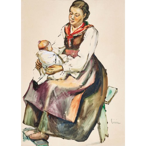 ALFREDO CINI : Savi�sanne et enfant (DOBIASCHOFSKY AUKTIONEN AG)