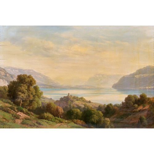 JEAN PHILIPPE GEORGE-JULLIARD : Sommerliche Ansicht des Thunersees (DOBIASCHOFSKY AUKTIONEN AG)