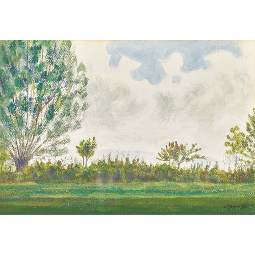 ALBERT TRACHSEL : Wiesenlandschaft mit B�umen (DOBIASCHOFSKY AUKTIONEN AG)