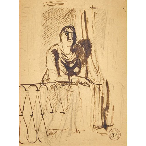 MAURICE BARRAUD : Au balcon (DOBIASCHOFSKY AUKTIONEN AG)