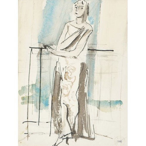 MAURICE BARRAUD : Femme au balcon (DOBIASCHOFSKY AUKTIONEN AG)