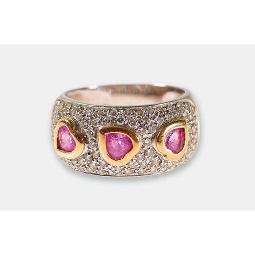 TURMALIN-DIAMANT-RING : (DOBIASCHOFSKY AUKTIONEN AG)