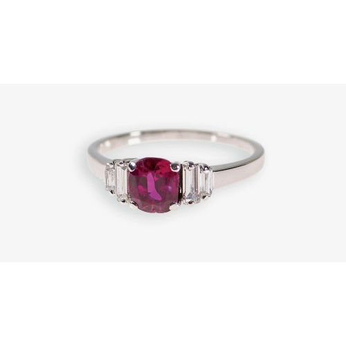 RUBIN-DIAMANT-RING : (DOBIASCHOFSKY AUKTIONEN AG)