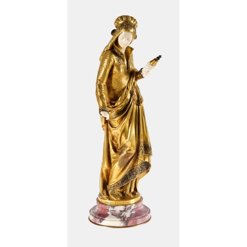 ALBERT ERNEST CARRIER-BELLEUSE : 'Une femme filant la laine' (DOBIASCHOFSKY AUKTIONEN AG)