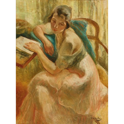 OTTO VAUTIER : Femme � la lecture (DOBIASCHOFSKY AUKTIONEN AG)