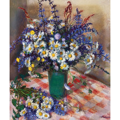 HENRI MARCEL ROBERT : Nature morte aux fleurs (DOBIASCHOFSKY AUKTIONEN AG)
