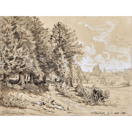 �DOUARD JEANMAIRE : Paysage pr�s de La Chaux-de-Fonds (DOBIASCHOFSKY AUKTIONEN AG)