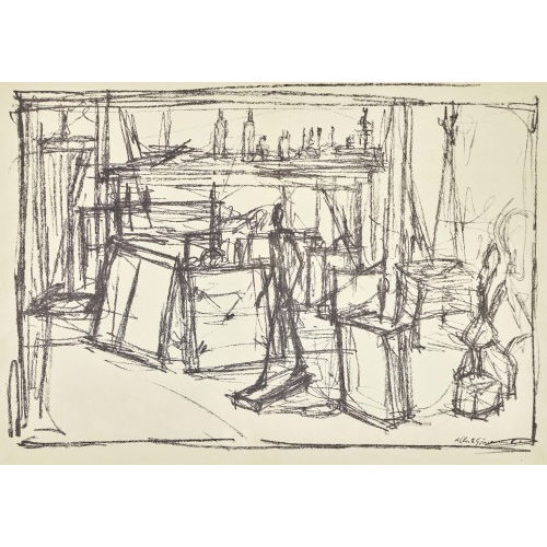 ALBERTO GIACOMETTI : 'Sculptures et tableaux dans l'atelier...' (DOBIASCHOFSKY AUKTIONEN AG)