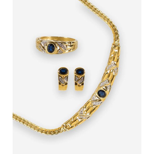 SAPHIR-DIAMANT-SET : (DOBIASCHOFSKY AUKTIONEN AG)