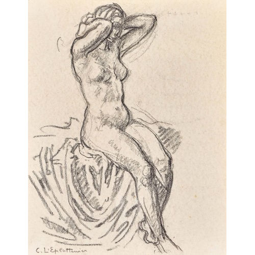CHARLES L'EPLATTENIER : Nue assise (DOBIASCHOFSKY AUKTIONEN AG)