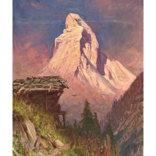 ALBERT HENRY JOHN GOS : Matterhorn im Morgenrot (DOBIASCHOFSKY AUKTIONEN AG)