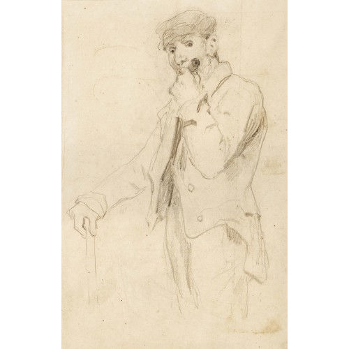 ALBERT ANKER : Stehender Mann mit Pfeife. / Sitzende Frau mit Lekt�re (DOBIASCHOFSKY AUKTIONEN AG)