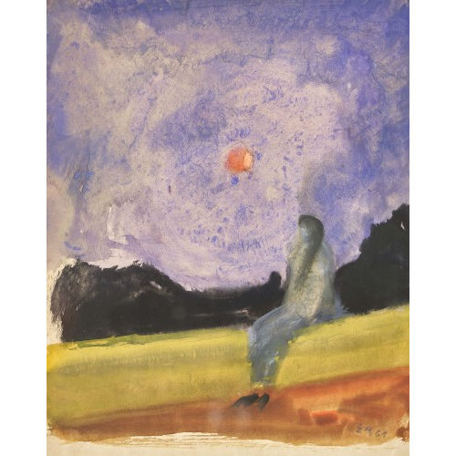 ERNST MORGENTHALER : 'Australische Landschaft mit roter Sonne' (DOBIASCHOFSKY AUKTIONEN AG)