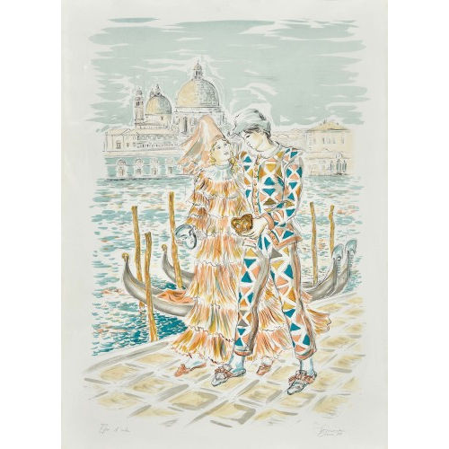 SIMONE ERNI : Liebespaar in Venedig (DOBIASCHOFSKY AUKTIONEN AG)