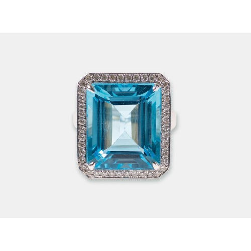 TOPAS-DIAMANT-RING : (DOBIASCHOFSKY AUKTIONEN AG)
