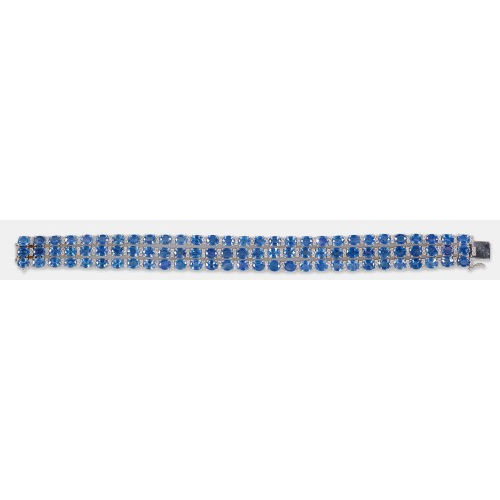 SAPHIR-DIAMANT-BRACELET : (DOBIASCHOFSKY AUKTIONEN AG)
