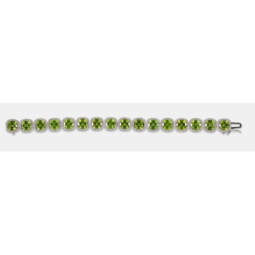 PERIDOT-DIAMANT-BRACELET : (DOBIASCHOFSKY AUKTIONEN AG)