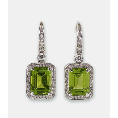 PERIDOT-DIAMANT-OHRSTECKER : (DOBIASCHOFSKY AUKTIONEN AG)