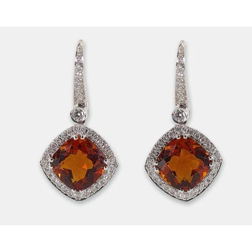 CITRIN-DIAMANT-OHRH�NGER : (DOBIASCHOFSKY AUKTIONEN AG)