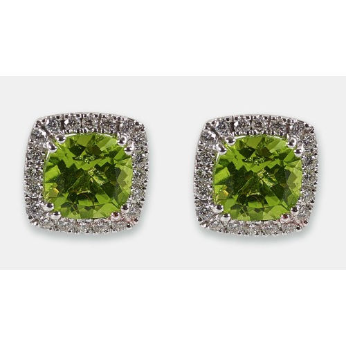 PERIDOT-DIAMANT-OHRSTECKER : (DOBIASCHOFSKY AUKTIONEN AG)