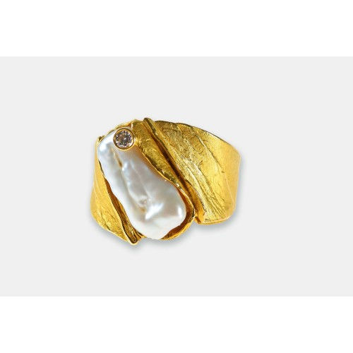PERLEN-DIAMANT-RING : (DOBIASCHOFSKY AUKTIONEN AG)