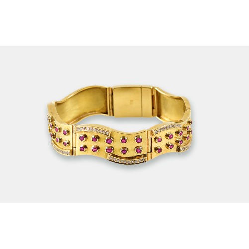 RUBIN-DIAMANT-BRACELET : (DOBIASCHOFSKY AUKTIONEN AG)