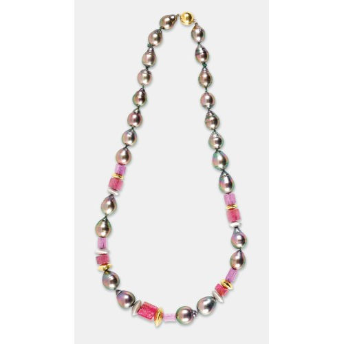 PERLEN-TURMALIN-COLLIER : (DOBIASCHOFSKY AUKTIONEN AG)