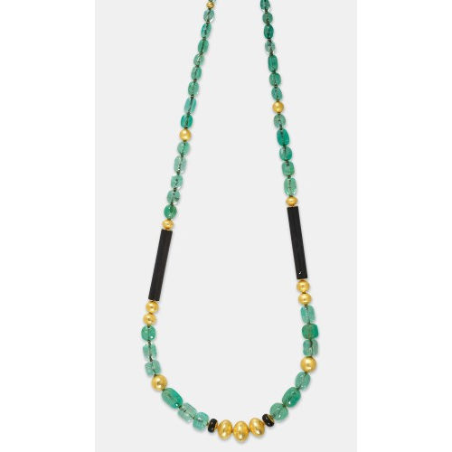 SMARAGD-EBENHOLZ-COLLIER : Othmar Zschaler, Bern (DOBIASCHOFSKY AUKTIONEN AG)