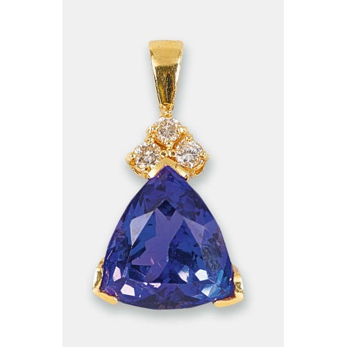 TANSANIT-DIAMANT-ANHANGER : (DOBIASCHOFSKY AUKTIONEN AG)