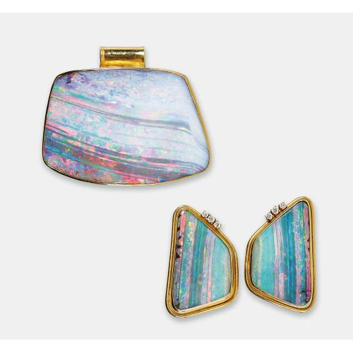 OPAL-DIAMANT-SET : (DOBIASCHOFSKY AUKTIONEN AG)