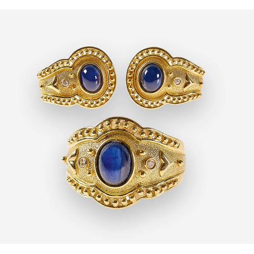 SAPHIR-DIAMANT-SET : (DOBIASCHOFSKY AUKTIONEN AG)