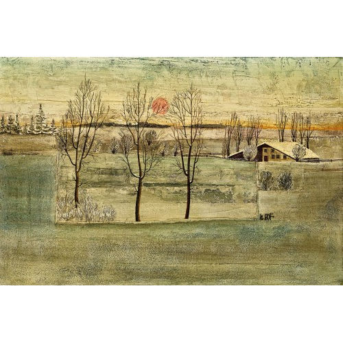 URS GRAF : Abendliche Winterlandschaft mit Geh�ft (DOBIASCHOFSKY AUKTIONEN AG)